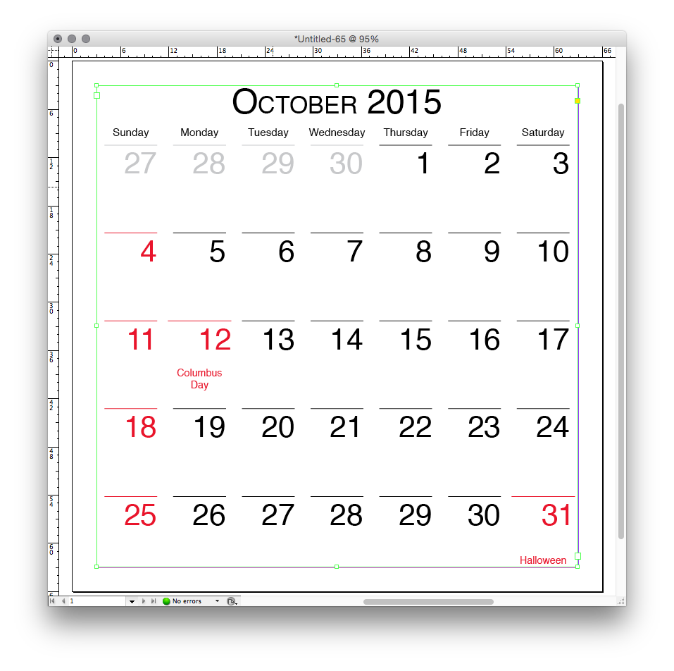 Elegant Styled Calendar